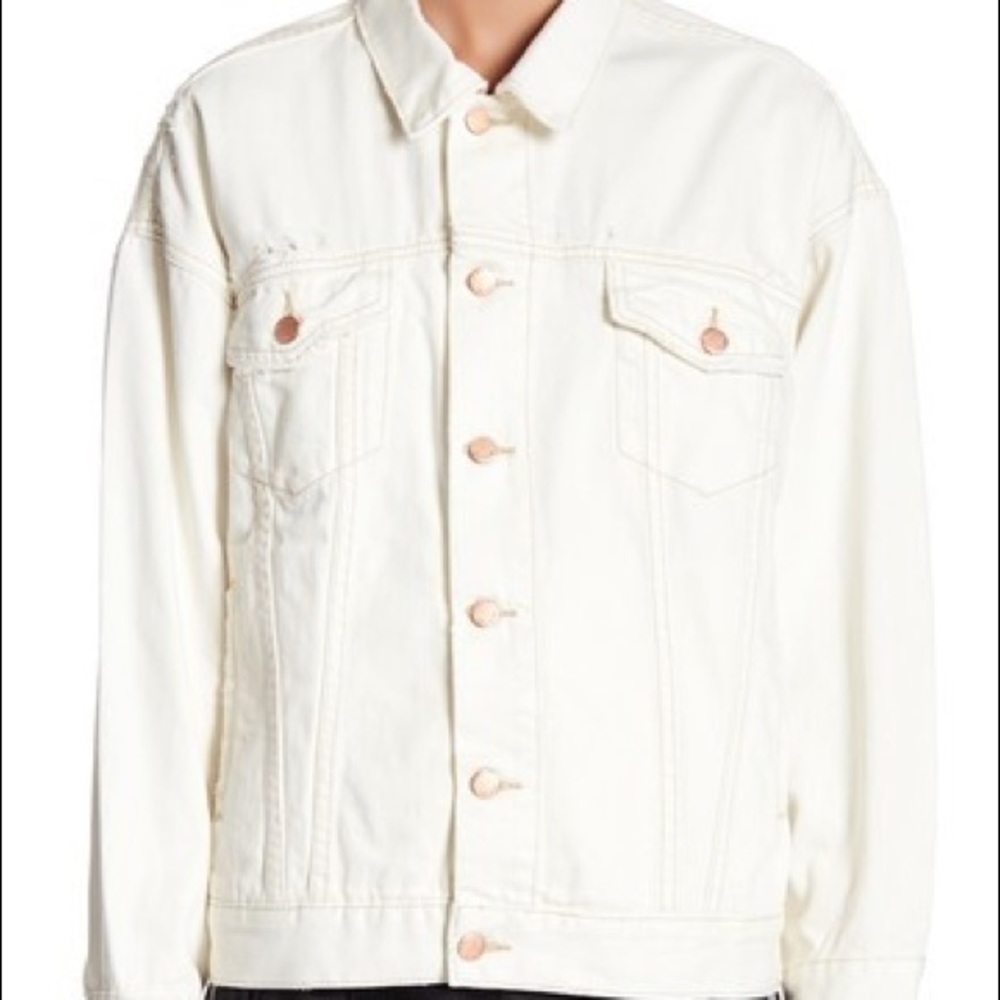 Free People White Denim Jacket - Picture 5 of 7